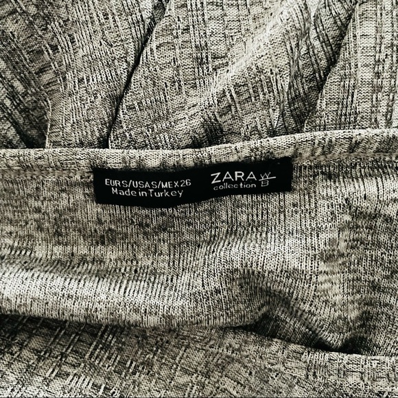 Zara silver sexy slinky long sleeve top size small - Picture 3 of 3